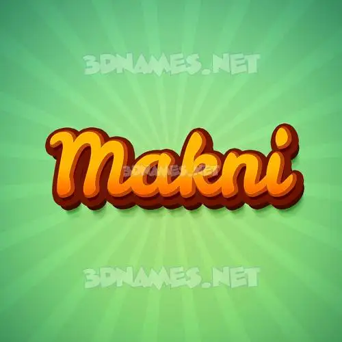 makni in Green Rays style - 3D name wallpaper makni in Green Rays style - 3D name wallpaper