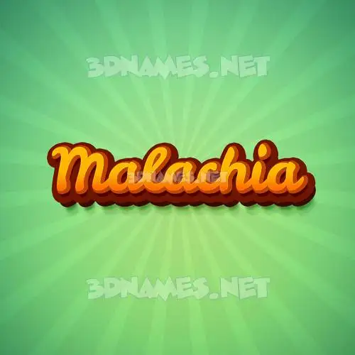 malachia in Green Rays style - 3D name wallpaper