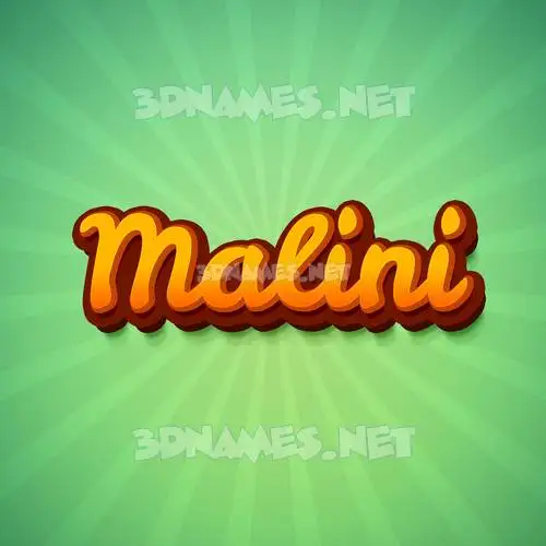 malini in Green Rays style - 3D name wallpaper