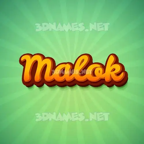 malok in Green Rays style - 3D name wallpaper malok in Green Rays style - 3D name wallpaper
