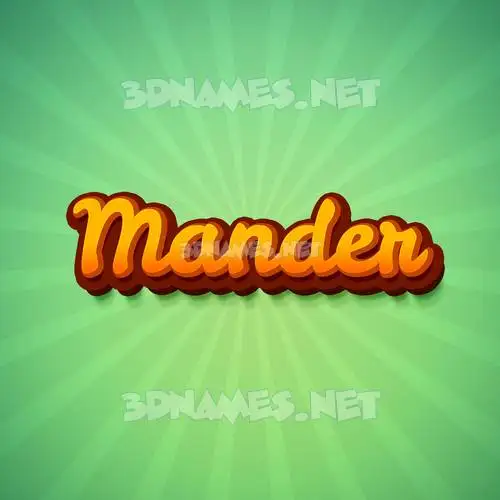 mander in Green Rays style - 3D name wallpaper mander in Green Rays style - 3D name wallpaper