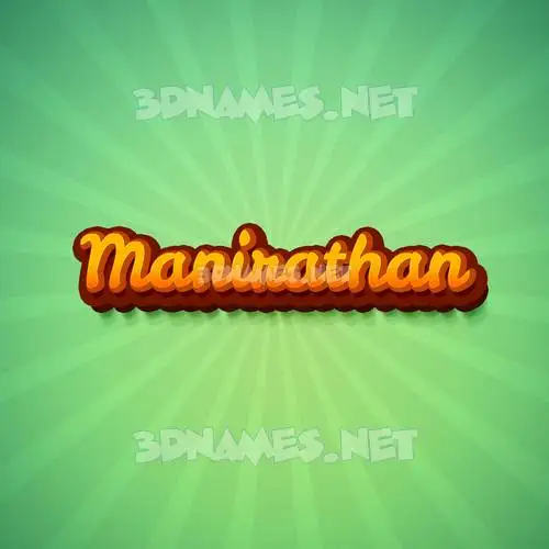 manirathan in Green Rays style - 3D name wallpaper