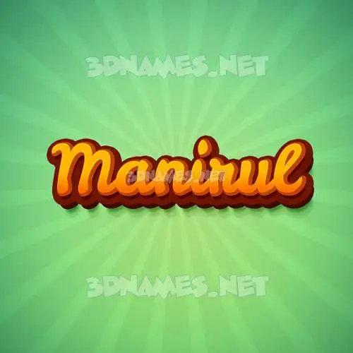 manirul in Green Rays style - 3D name wallpaper