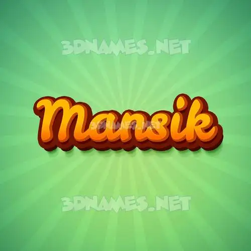 mansik in Green Rays style - 3D name wallpaper mansik in Green Rays style - 3D name wallpaper