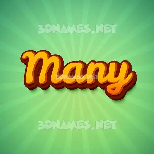 many in Green Rays style - 3D name wallpaper many in Green Rays style - 3D name wallpaper