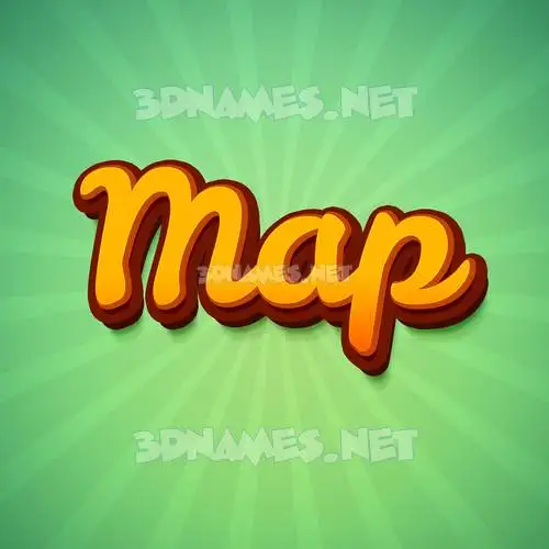map in Green Rays style - 3D name wallpaper map in Green Rays style - 3D name wallpaper