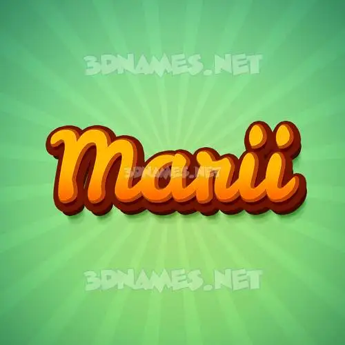 marii in Green Rays style - 3D name wallpaper