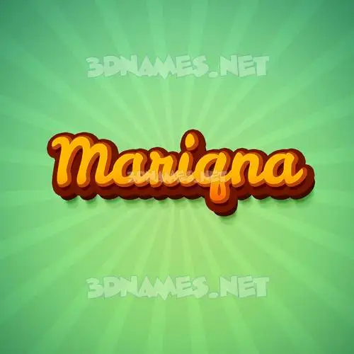 mariqna in Green Rays style - 3D name wallpaper