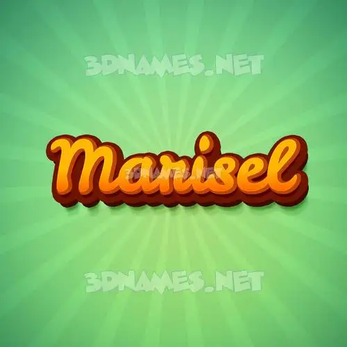 marisel in Green Rays style - 3D name wallpaper
