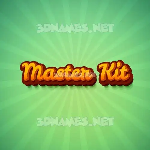 master kit in Green Rays style - 3D name wallpaper