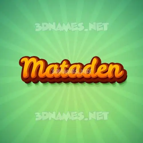 mataden in Green Rays style - 3D name wallpaper mataden in Green Rays style - 3D name wallpaper