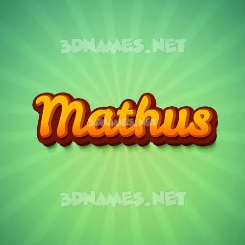 mathus in Green Rays style - 3D name wallpaper