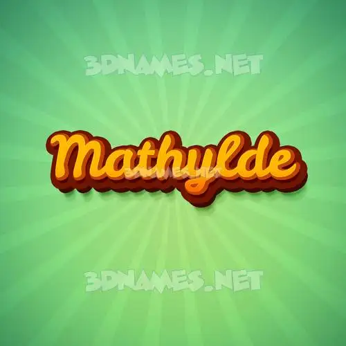 mathylde in Green Rays style - 3D name wallpaper