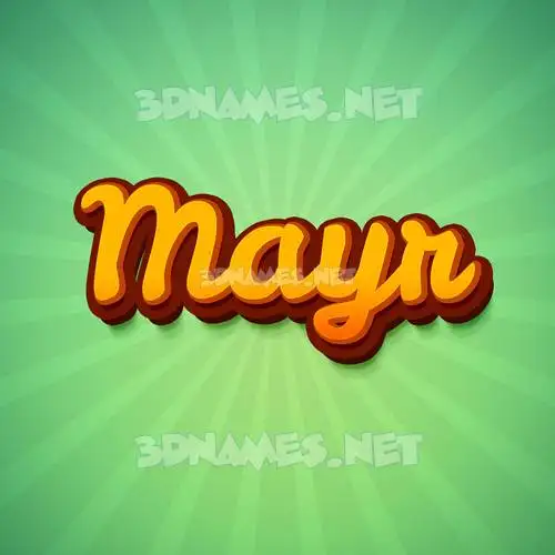 mayr in Green Rays style - 3D name wallpaper