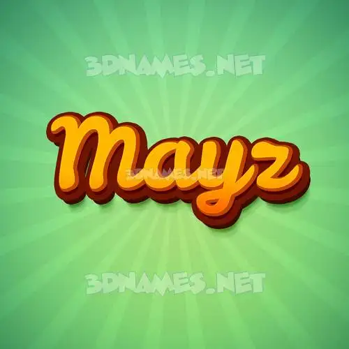 mayz in Green Rays style - 3D name wallpaper mayz in Green Rays style - 3D name wallpaper