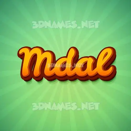 mdal in Green Rays style - 3D name wallpaper mdal in Green Rays style - 3D name wallpaper