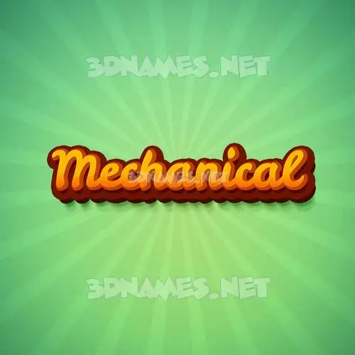mechanical in Green Rays style - 3D name wallpaper mechanical in Green Rays style - 3D name wallpaper