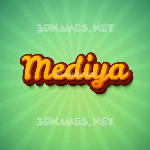 mediya in Green Rays style - 3D name wallpaper mediya in Green Rays style - 3D name wallpaper
