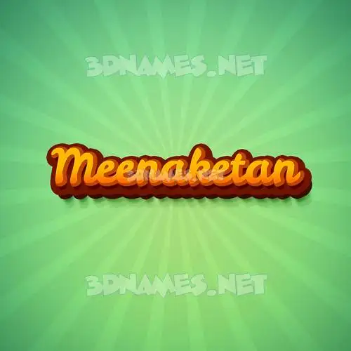 meenaketan in Green Rays style - 3D name wallpaper
