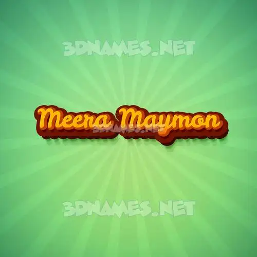 meera maymon in Green Rays style - 3D name wallpaper meera maymon in Green Rays style - 3D name wallpaper