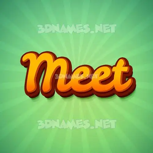 meet in Green Rays style - 3D name wallpaper meet in Green Rays style - 3D name wallpaper