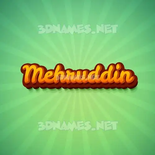 mehruddin in Green Rays style - 3D name wallpaper