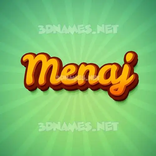 menaj in Green Rays style - 3D name wallpaper menaj in Green Rays style - 3D name wallpaper