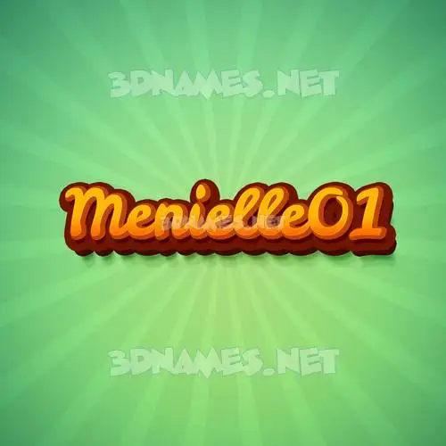 menielle01 in Green Rays style - 3D name wallpaper