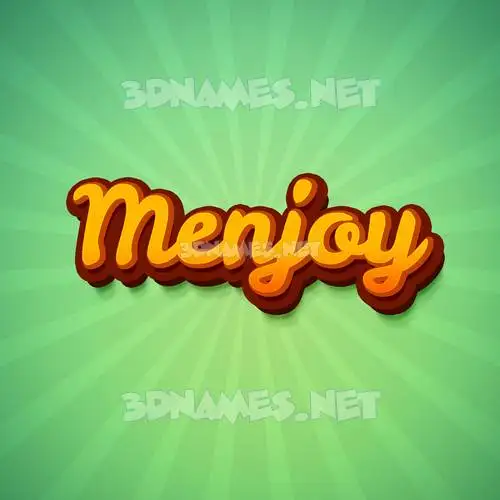 menjoy in Green Rays style - 3D name wallpaper menjoy in Green Rays style - 3D name wallpaper