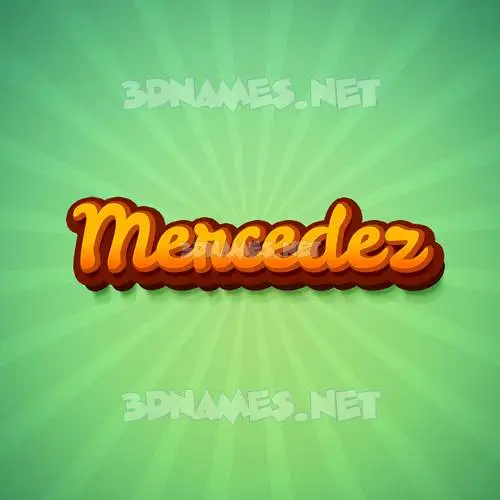 mercedez in Green Rays style - 3D name wallpaper mercedez in Green Rays style - 3D name wallpaper