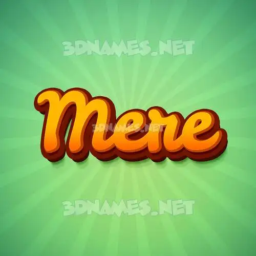 mere in Green Rays style - 3D name wallpaper mere in Green Rays style - 3D name wallpaper