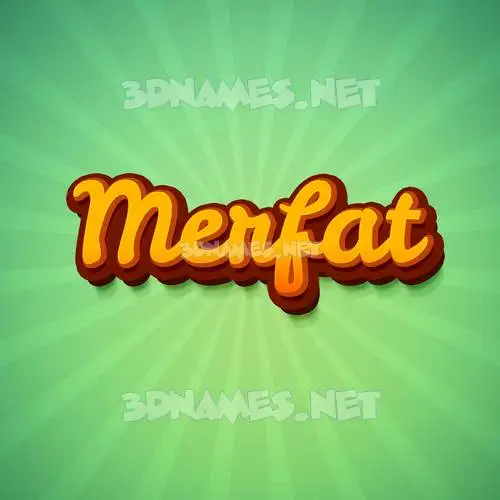 merfat in Green Rays style - 3D name wallpaper merfat in Green Rays style - 3D name wallpaper