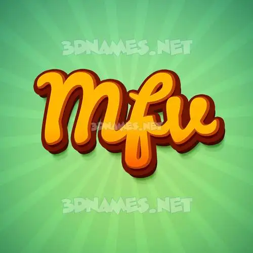 mfv in Green Rays style - 3D name wallpaper