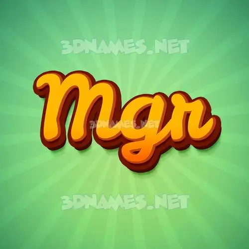 mgr in Green Rays style - 3D name wallpaper