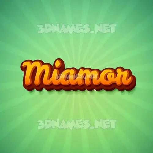 miamor in Green Rays style - 3D name wallpaper miamor in Green Rays style - 3D name wallpaper