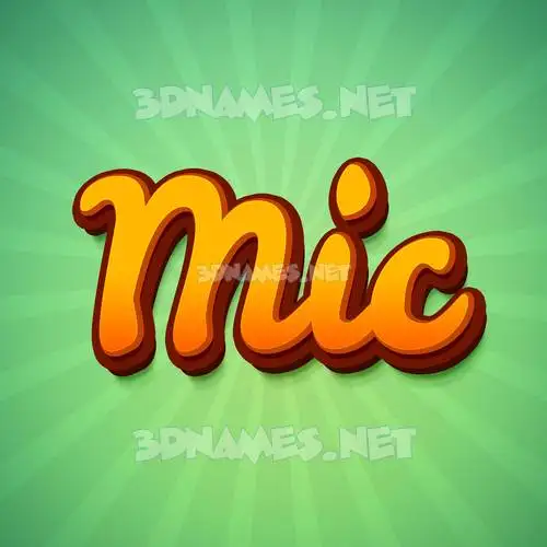 mic in Green Rays style - 3D name wallpaper mic in Green Rays style - 3D name wallpaper