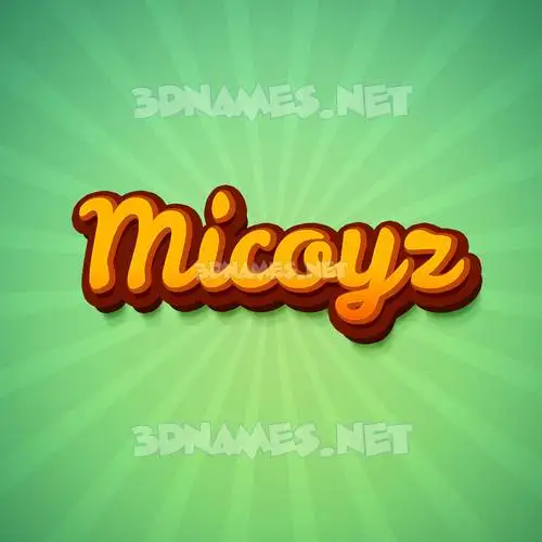 micoyz in Green Rays style - 3D name wallpaper micoyz in Green Rays style - 3D name wallpaper