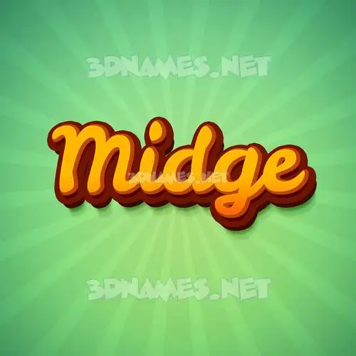 midge in Green Rays style - 3D name wallpaper midge in Green Rays style - 3D name wallpaper