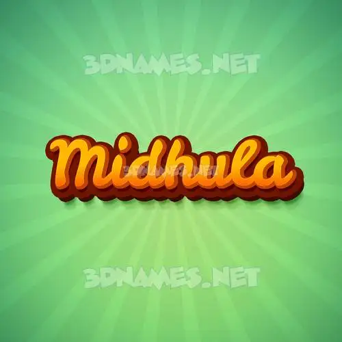 midhula in Green Rays style - 3D name wallpaper midhula in Green Rays style - 3D name wallpaper