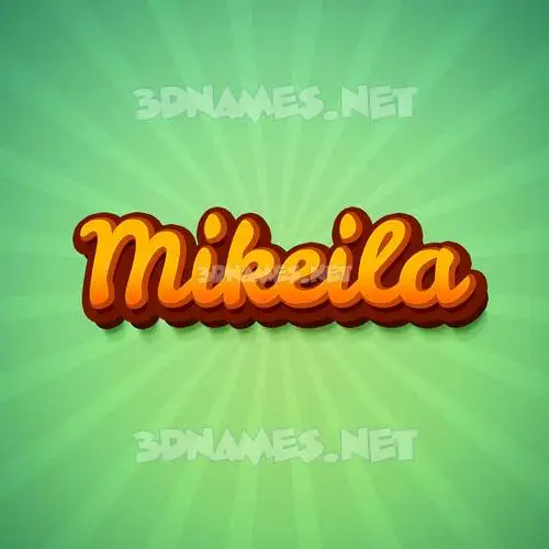 mikeila in Green Rays style - 3D name wallpaper