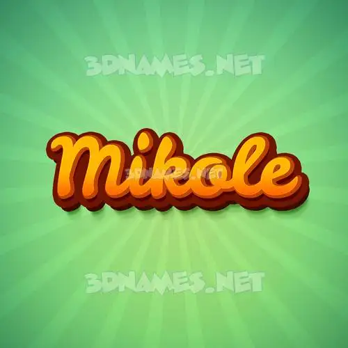 mikole in Green Rays style - 3D name wallpaper