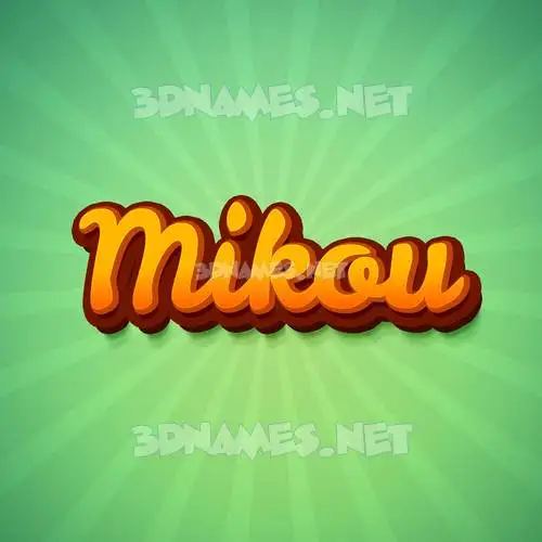mikou in Green Rays style - 3D name wallpaper mikou in Green Rays style - 3D name wallpaper