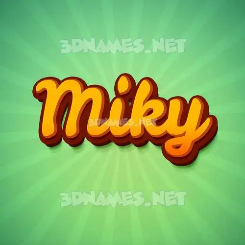miky in Green Rays style - 3D name wallpaper miky in Green Rays style - 3D name wallpaper