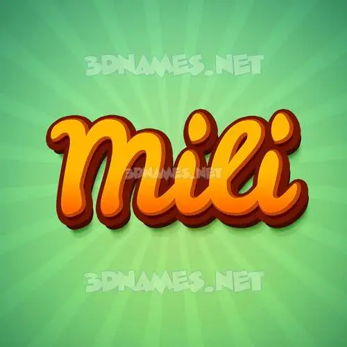 mili in Green Rays style - 3D name wallpaper mili in Green Rays style - 3D name wallpaper