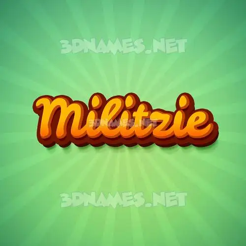 militzie in Green Rays style - 3D name wallpaper militzie in Green Rays style - 3D name wallpaper