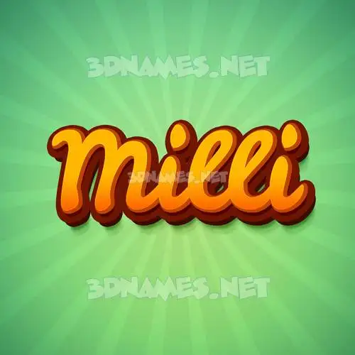 milli in Green Rays style - 3D name wallpaper milli in Green Rays style - 3D name wallpaper