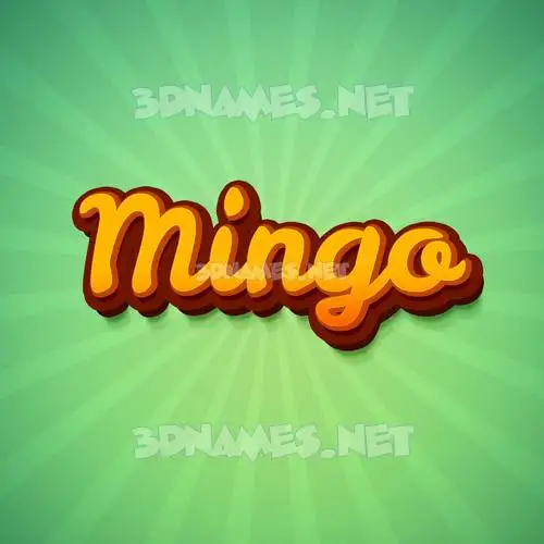 mingo in Green Rays style - 3D name wallpaper mingo in Green Rays style - 3D name wallpaper