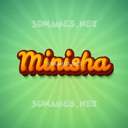 minisha in Green Rays style - 3D name wallpaper minisha in Green Rays style - 3D name wallpaper