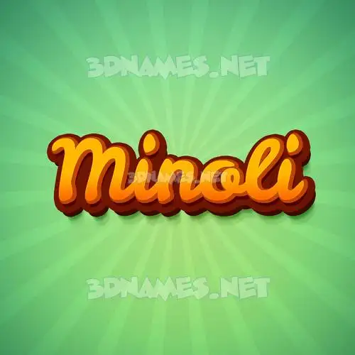 minoli in Green Rays style - 3D name wallpaper minoli in Green Rays style - 3D name wallpaper
