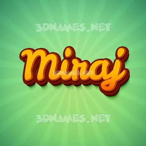 miraj in Green Rays style - 3D name wallpaper miraj in Green Rays style - 3D name wallpaper